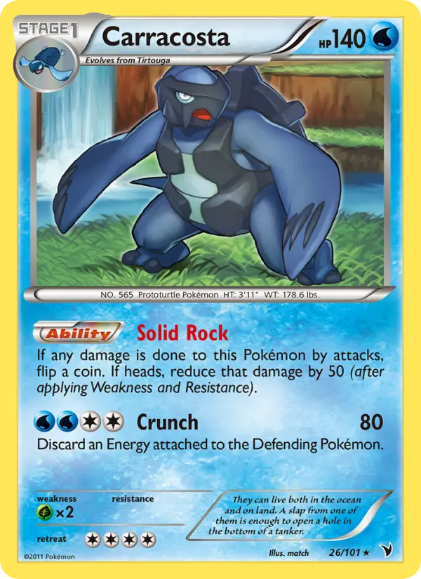 Carracosta, Pokémon card
