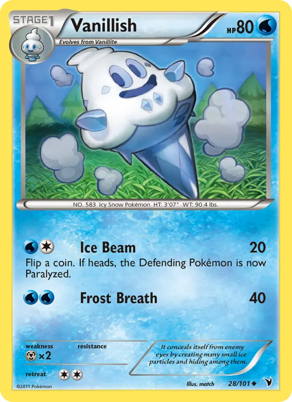 Vanillish, Pokémon card
