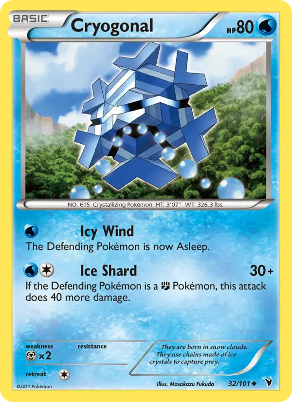 Cryogonal, Pokémon card
