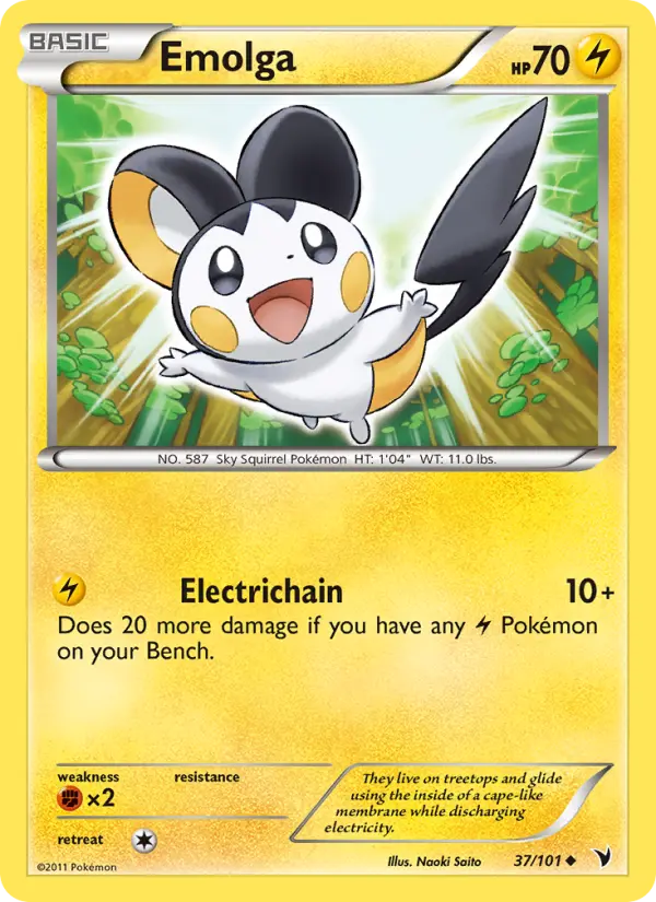 Emolga, Pokémon card