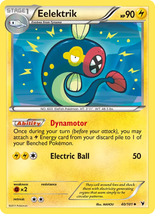 Eelektrik, Pokémon card