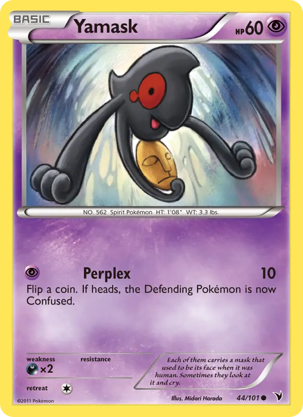 Yamask, Pokémon card