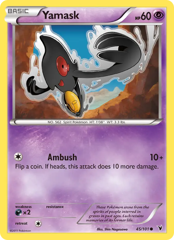 Yamask, Pokémon card