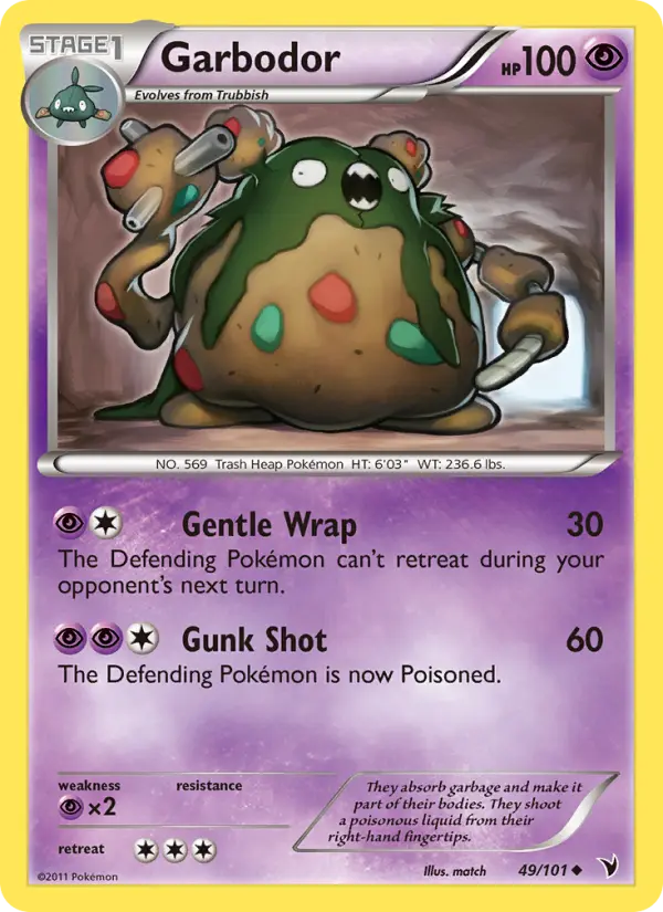 Garbodor, Pokémon card