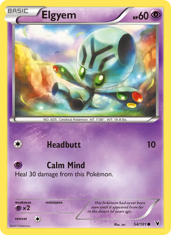 Elgyem, Pokémon card