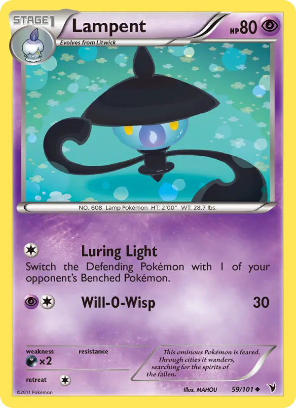 Lampent, Pokémon card