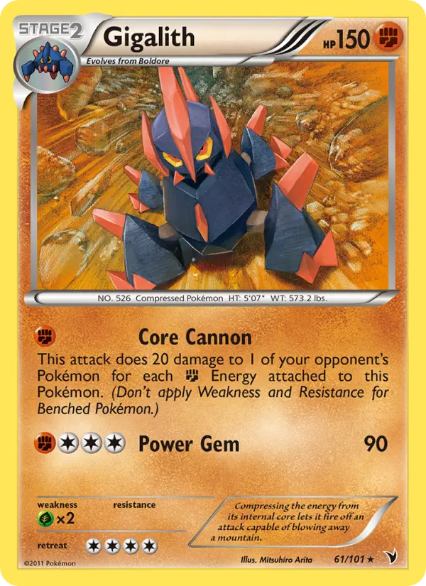 Gigalith, Pokémon card