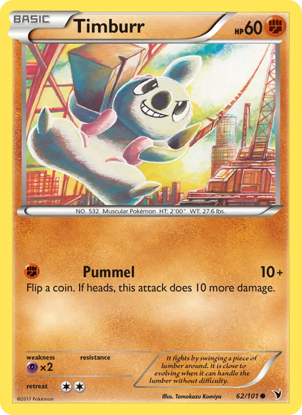 Timburr, Pokémon card