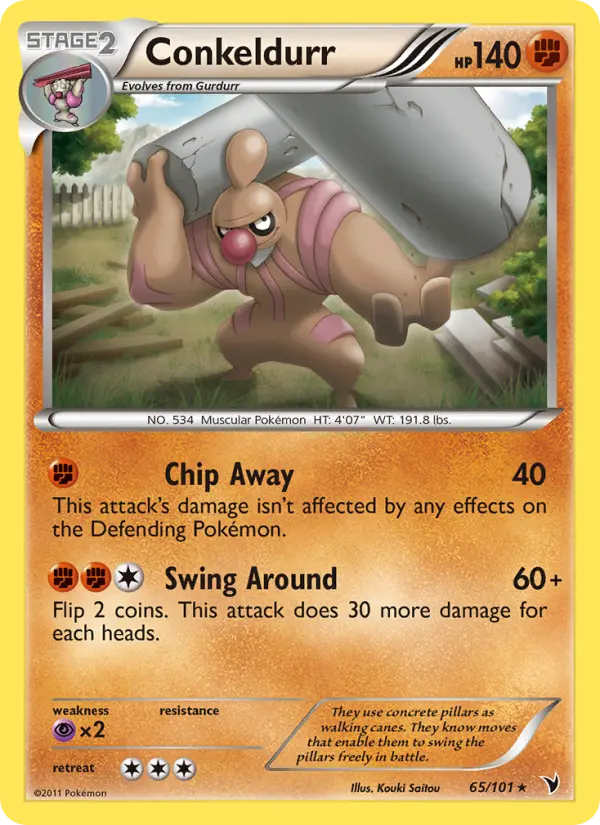 Conkeldurr, Pokémon card
