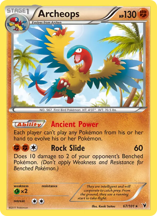 Archeops, Pokémon card