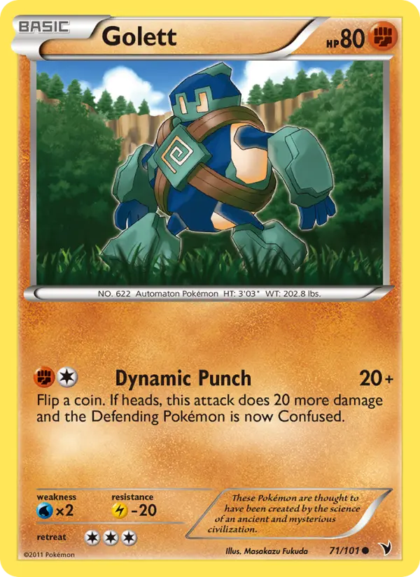 Golett, Pokémon card