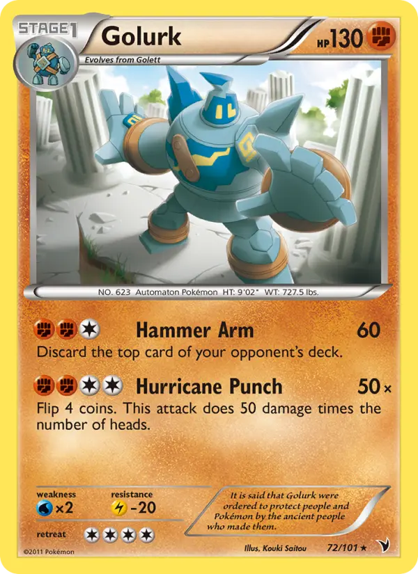 Golurk, Pokémon card