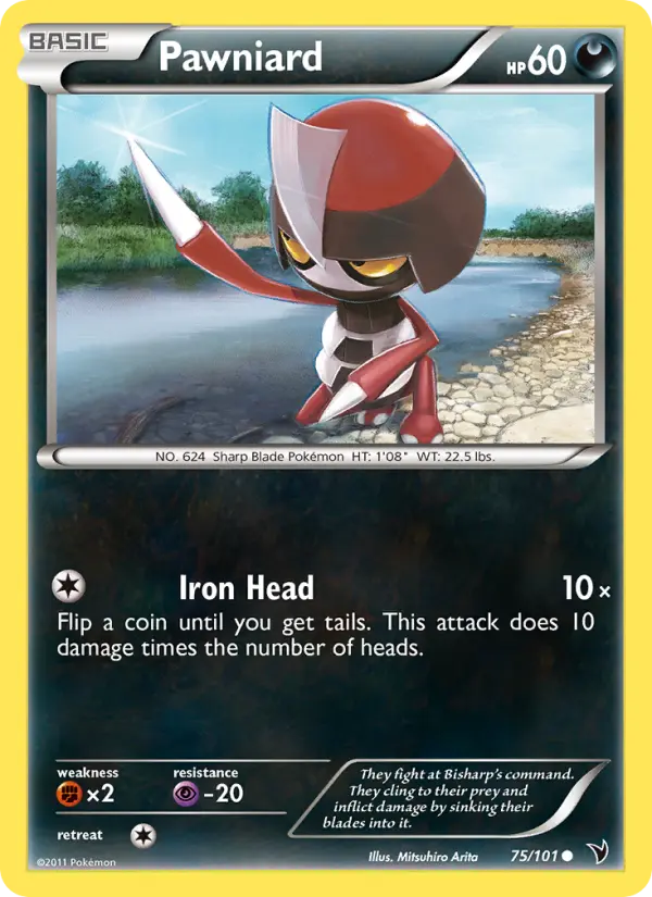 Pawniard, Pokémon card