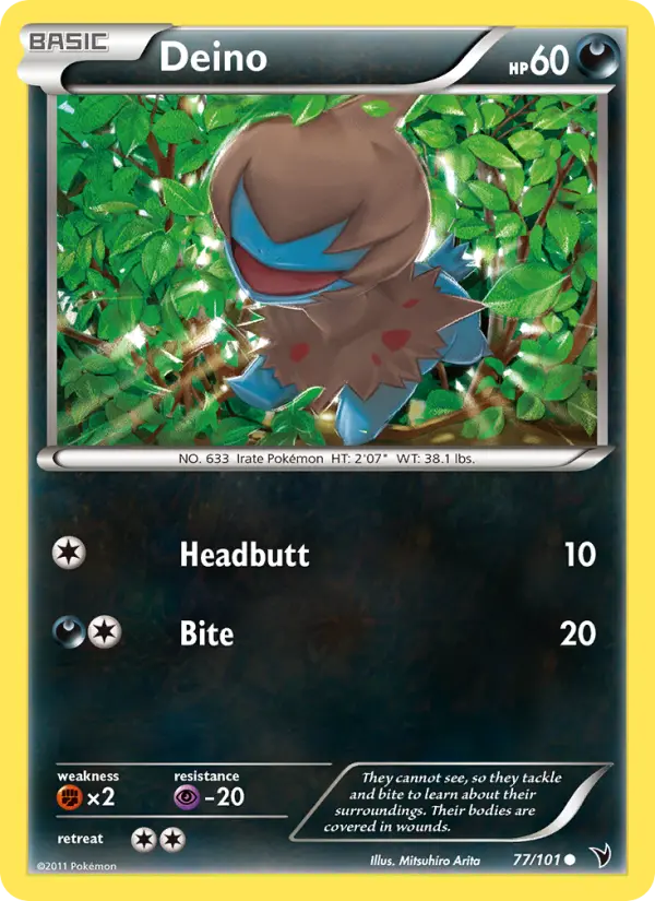 Deino, Pokémon card
