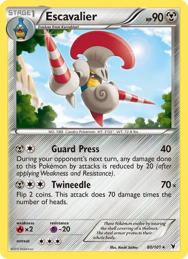Escavalier, Pokémon card