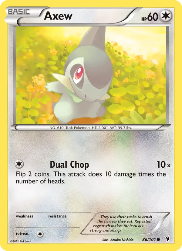 Axew, Pokémon card