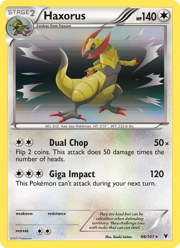 Haxorus, Pokémon card