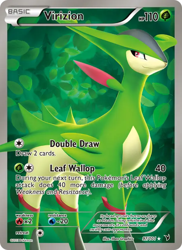 Virizion, Pokémon card