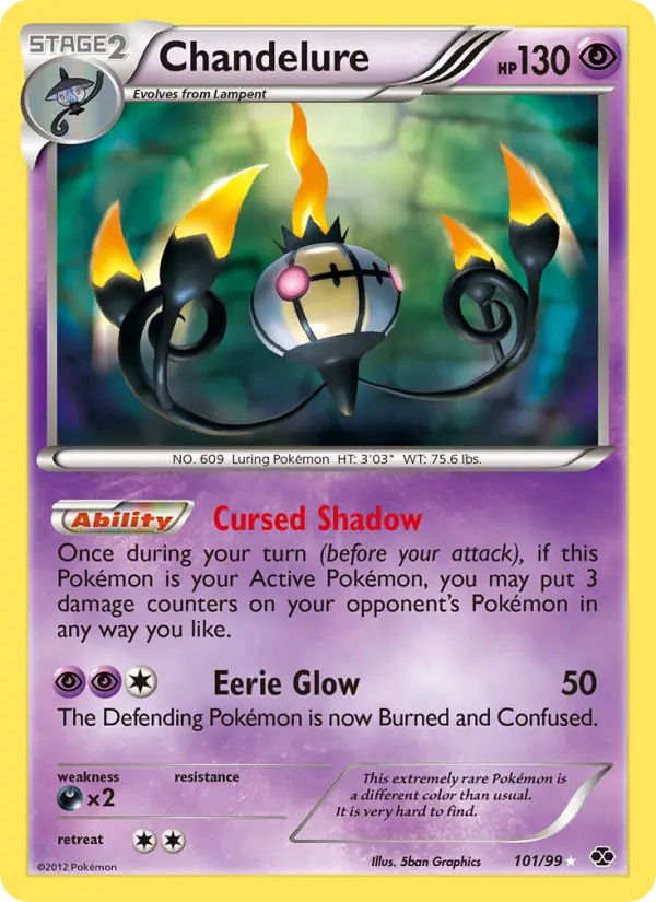 Chandelure, Pokémon card