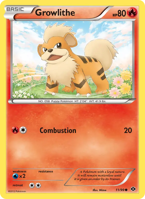 Growlithe, Pokémon card