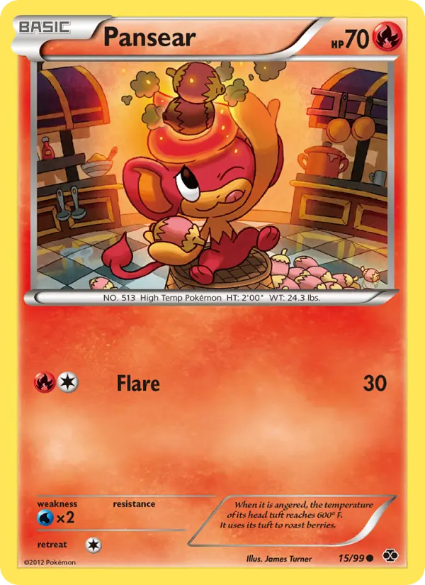 Pansear, Pokémon card