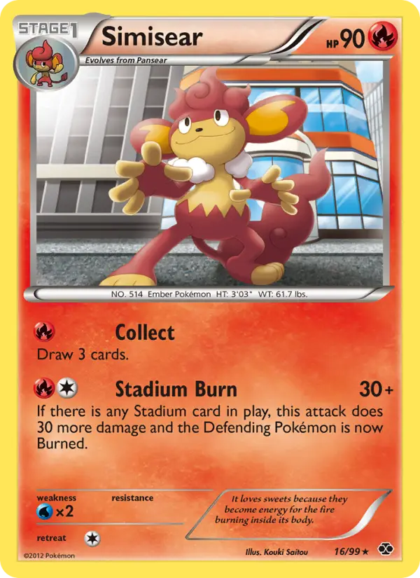 Simisear, Pokémon card