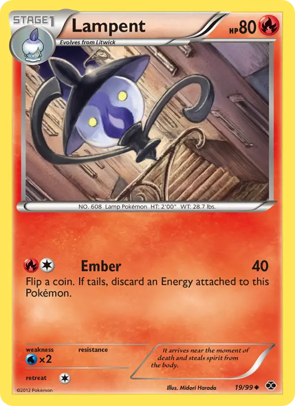 Lampent, Pokémon card
