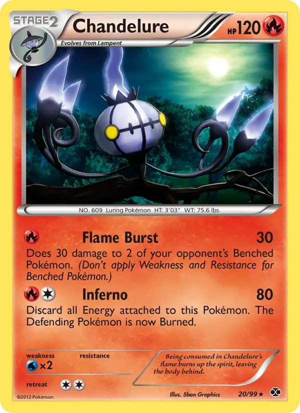 Chandelure, Pokémon card