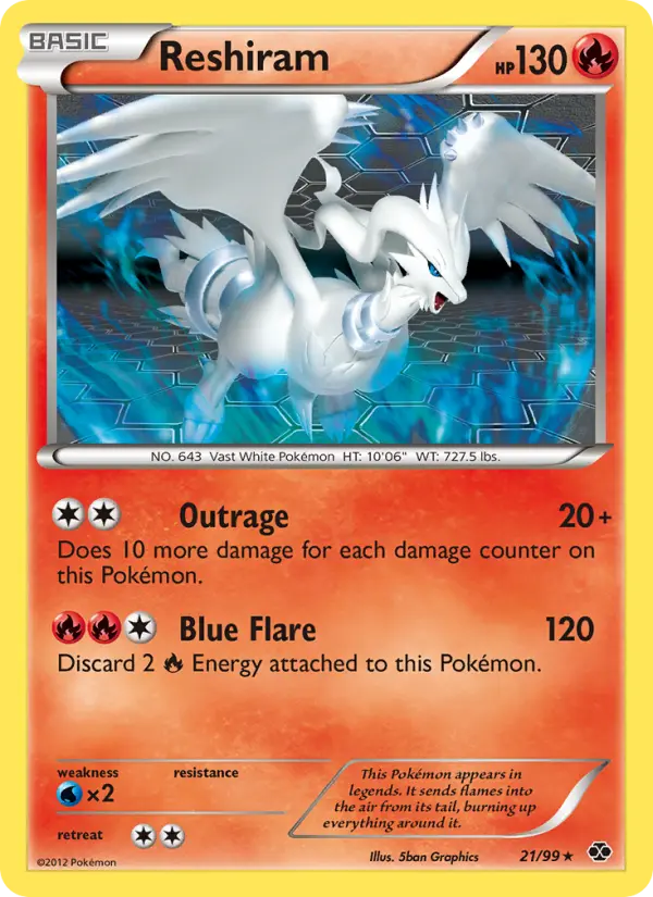 Reshiram, Pokémon card