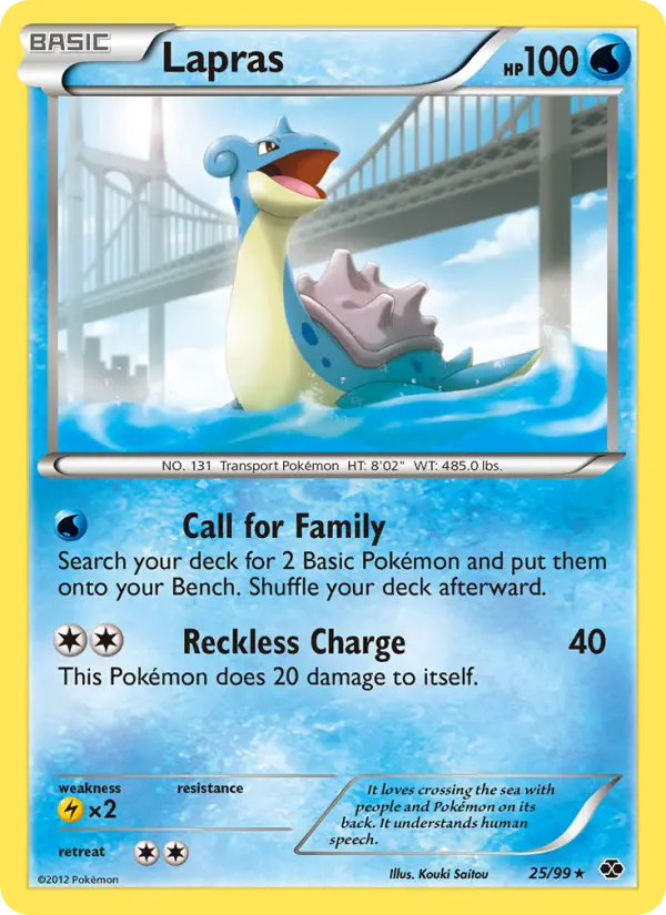 Lapras, Pokémon card
