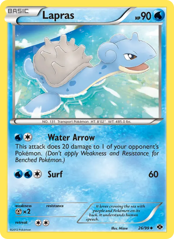 Lapras, Pokémon card