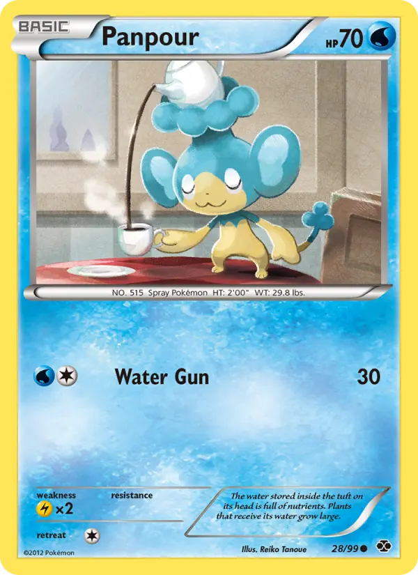 Panpour, Pokémon card