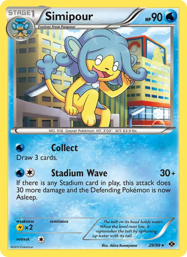 Simipour, Pokémon card
