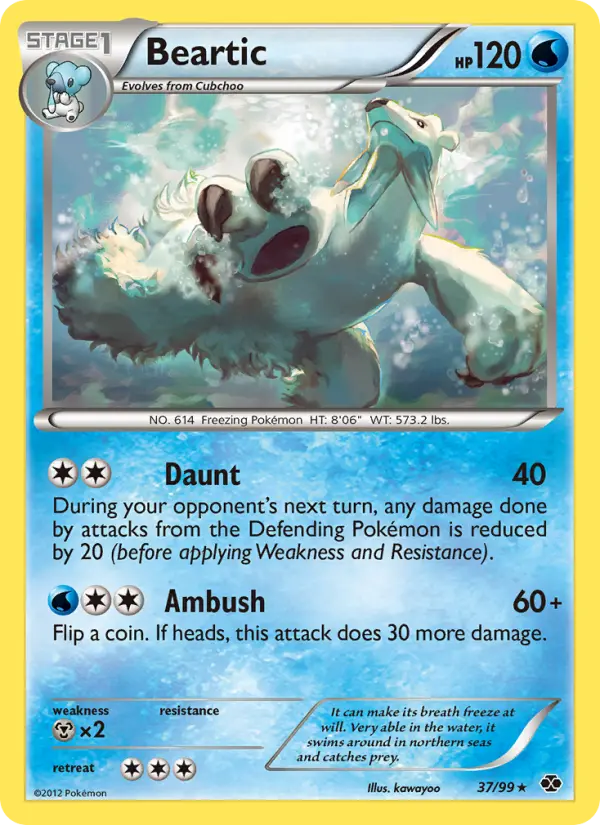 Beartic, Pokémon card