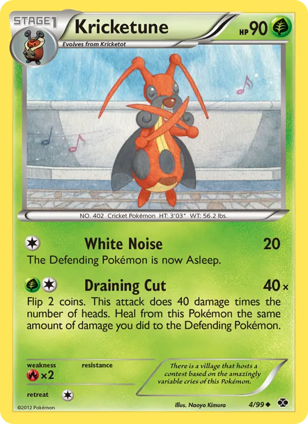 Kricketune, Pokémon card