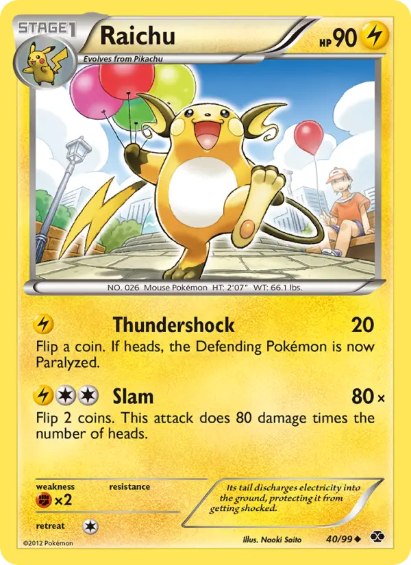 Raichu, Pokémon card