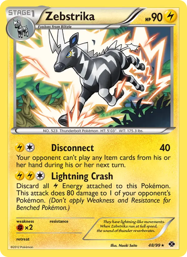 Zebstrika, Pokémon card