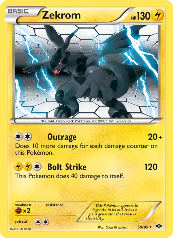 Zekrom, Pokémon card
