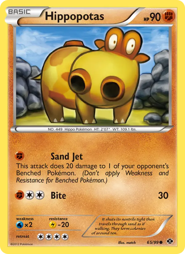 Hippopotas, Pokémon card