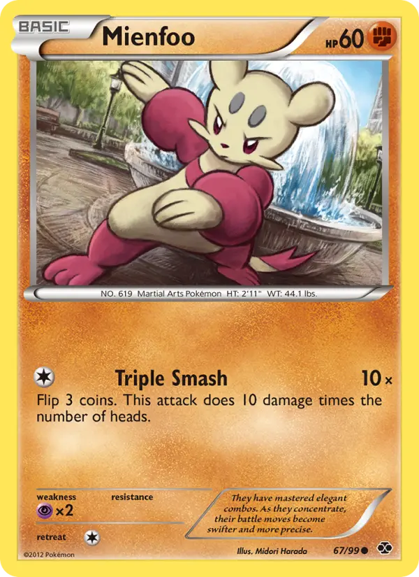 Mienfoo, Pokémon card