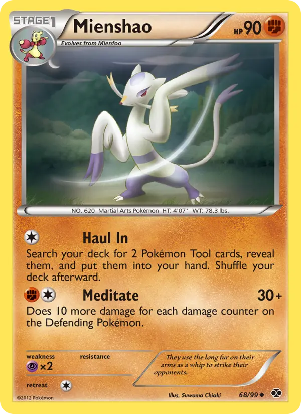 Mienshao, Pokémon card
