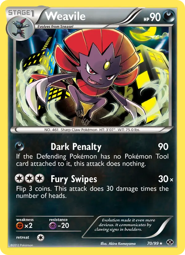 Weavile, Pokémon card