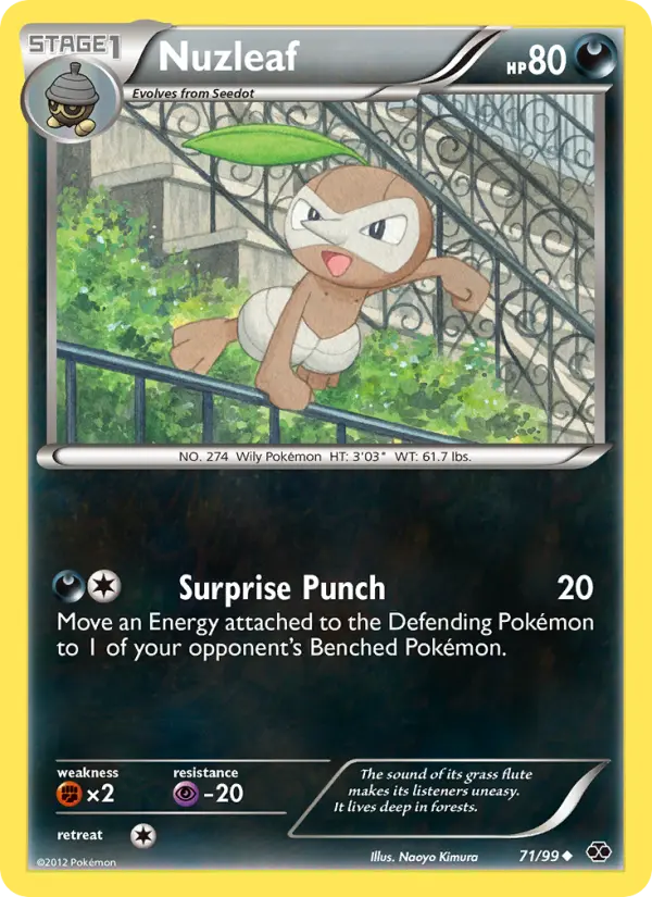 Nuzleaf, Pokémon card
