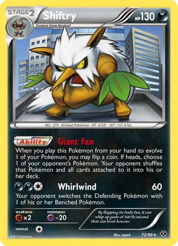 Shiftry, Pokémon card