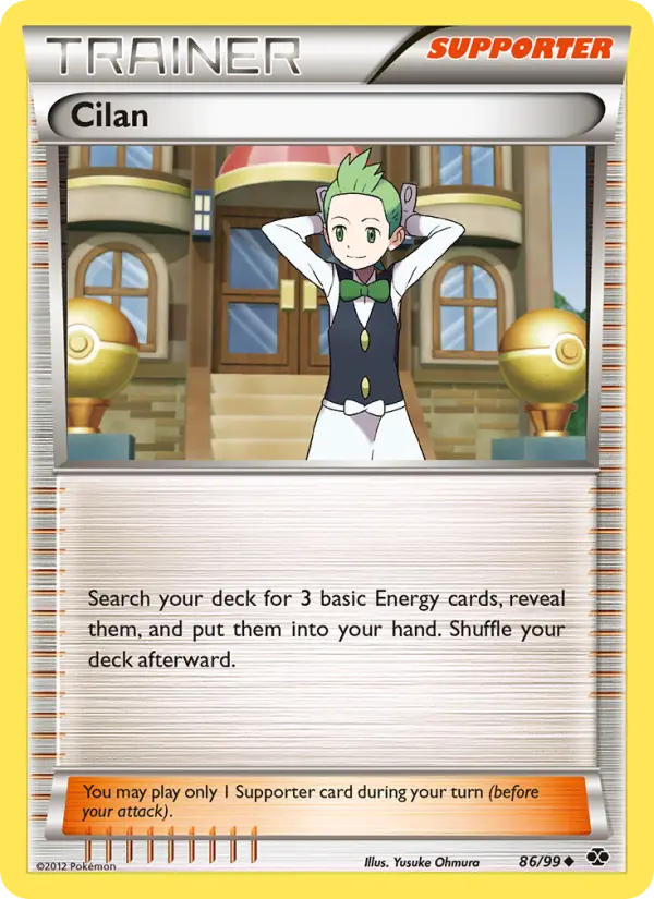 Cilan, Pokémon card