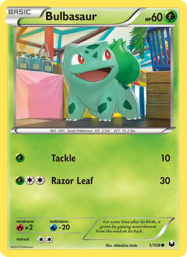 Bulbasaur, Pokémon card