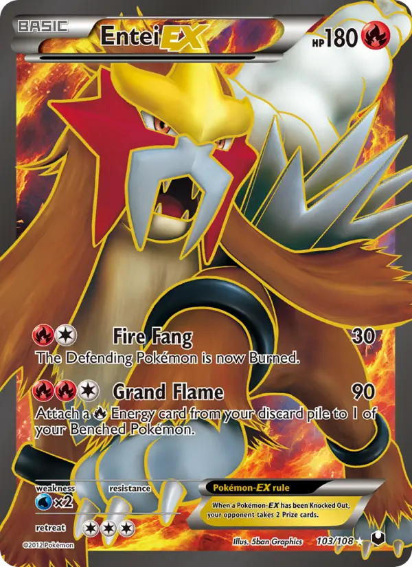 Entei-EX, Pokémon card