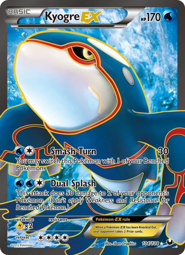 Kyogre-EX, Pokémon card