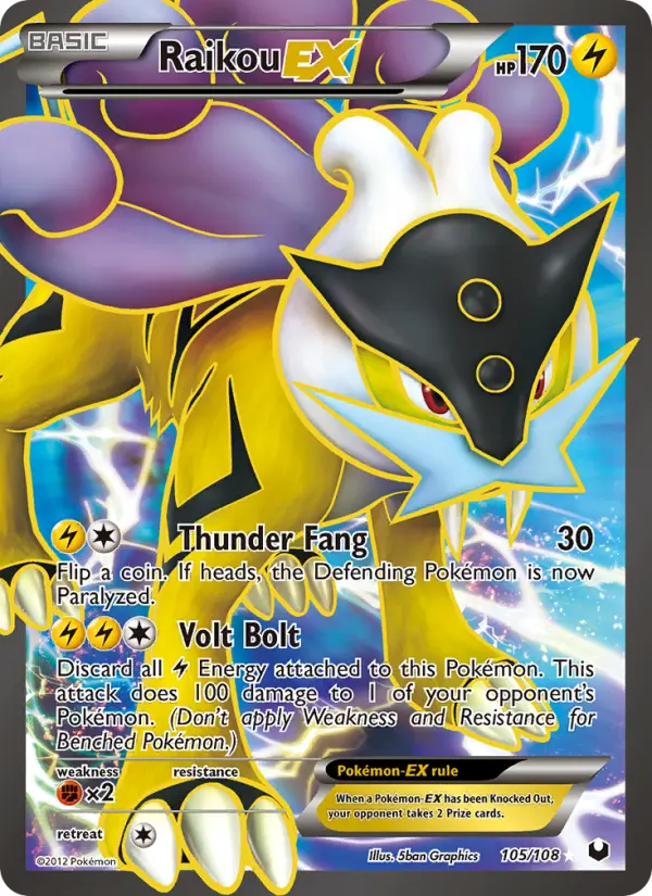 Raikou-EX, Pokémon card
