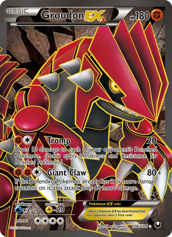 Groudon-EX, Pokémon card